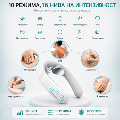 EMS масажор за врат с топлина – ZDRAVORA NeckFlow